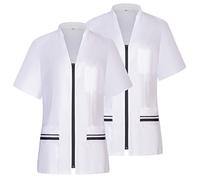 Misemiya - Paquets 2 Unités - Chemise SANITAIRE Femme - Uniforme SANITAIRE - Uniforme D'HOSPITALITÉ 712 - X-Small, Noir 21