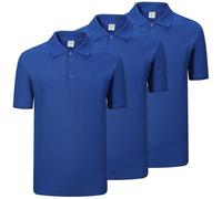 MISEMIYA Polo200 Lot de 3 t-Shirts Unisexes pour Adulte, Bleu Roi, XXL