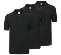 MISEMIYA Polo200 Lot de 3 t-Shirts Unisexes pour Adulte, Noir, XL