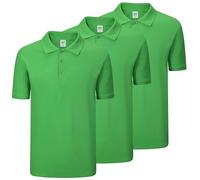 MISEMIYA Polo200 Lot de 3 t-Shirts Unisexes pour Adulte, Vert Pomme, XL