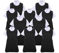 Misemiya - Set of 10 Pcs - Tablier Nettoyage Uniforme DE Travail Clinique HÔPITAL Nettoyage VÉTÉRINAIRE SANTÉ HÔTELLERIE - Ref.868 - X-Large, Noir 21