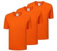 MISEMIYA T Shirt Mz-3-ts150 Lot de 3 t-Shirts Unisexes pour Adulte, Orange, L