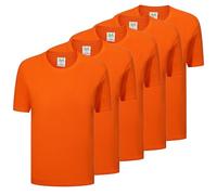MISEMIYA T Shirt Mz-5-ts135 Lot de 5 t-Shirts Unisexes pour Adulte, Orange, XS