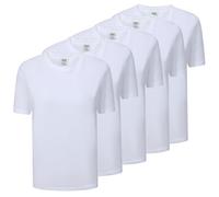 MISEMIYA T Shirt Mz-5-ts150 Lot de 5 t-Shirts Unisexes pour Adulte, Blanc, M