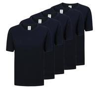 MISEMIYA T Shirt Mz-5-ts150 Lot de 5 t-Shirts Unisexes pour Adulte, Bleu Marine, M