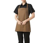 MISEMIYA Tablier avec Salopette KX-1-865, Marron, 60 cm x 65 cm Mixte