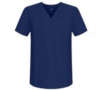 Misemiya - Tunique Unisexe médicale, infirmière Uniforme Nettoyage Travail esthétique Dentiste vétérinaire sanitaire hôtellerie - Ref.BZ-6801 - S, Bleu Marine 88, Bleu Marine 88, S