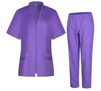 Misemiya - Uniform Scrub Set Unisexe - Uniforme médical avec Haut et Pantalon - 712-8312 - Medium, Lilas