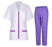 Misemiya - Uniform Scrub Set Unisexe - Uniforme médical avec Haut et Pantalon - 712-8312 - Medium, Lilas 22