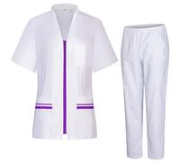 Misemiya - Uniform Scrub Set Unisexe - Uniforme médical avec Haut et Pantalon - 712-8312 - X-Large, Lilas 21