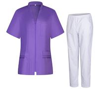 Misemiya - Uniform Scrub Set Unisexe - Uniforme médical avec Haut et Pantalon - 712-8312 - X-Large, Violet 68