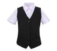 Misemiya - Uniforme Serveuse Gilet Femme avec Doublure - Ref.802 - X-Large, Noir