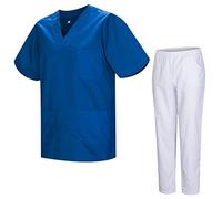 Misemiya - Uniformes Unisexe- Uniforme Médical avec Haut et Pantalon 817-8312-BLANCO - Large, Azul 37