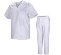 Misemiya - Uniformes Unisexe- Uniforme Médical avec Haut et Pantalon 817-8312-BLANCO - Medium, Blanc