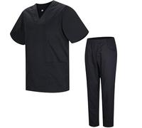 Misemiya - Uniformi Unisex Set Camice - Uniforme Medica con Maglia e Pantaloni Uniformi Mediche Camice Uniformi sanitarie - Ref.8178 - Medium, Noir 21