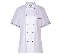 Misemiya - Veste de Chef Femme - Uniforme de Cuisine et d'Accueil - Ref.849B - Large, Blanc