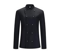 Misemiya - Veste DE Chef Femme - Uniformes DE Chef Femme Veste DE Cuisine Femme - Uniforme d'accueil - Ref.848 - Small, Veste de Cuisine 848 - Noir