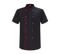 Misemiya Veste de Chef pour Hommes Kz-6821 Jacket, Cuisine 6821b-Noir, 3XL