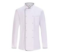 Misemiya - Veste de Chef pour Hommes - Veste de Chef pour Hommes - Uniforme d'accueil 682 - Small, Veste de Cuisine 682B - Blanche