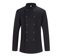 Misemiya - Veste de chef pour hommes - Veste de chef pour hommes - Uniforme d'accueil 682 - XX-Large, Veste de cuisine 682 - Noir