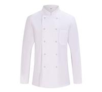 Misemiya Veste de Chef pour Hommes Kz-682 Jacket, Cuisine 682-Blanche, XXL