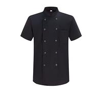 Misemiya - Veste de chef pour hommes - Veste de chef pour hommes - Uniforme d'accueil -6821 - X-Large, Veste de cuisine 6821 - Noir