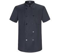 Misemiya - Veste de Chef pour Hommes - Veste de Chef pour Hommes - Uniforme d'accueil 8421 - Small, Noir 21