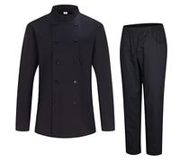 Misemiya - Veste de Chef pour Hommes - Veste de Chef pour Hommes - Uniforme d'accueil -Ref.842-4XL, Veste et Pantalons de Cuisine 8428 - Noir