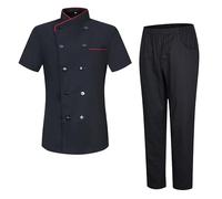 Misemiya - Veste et Pantalon de Chef pour Femme - Veste de Chef pour Femme - Uniforme d'hôtellerie - 8441-8312 - Medium, Noir