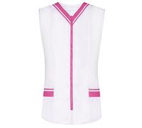 Misemiya - VÊTEMENTS DE Travail Femme sans Manches Blanc/Noir Uniforme Clinique HÔPITAL Nettoyage VÉTÉRINAIRE SANTÉ HÔTELLERIE Ref: 818 - X-Large, Rose