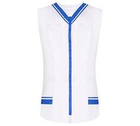Misemiya - VÊTEMENTS DE Travail Femme sans Manches Blanc/Noir Uniforme Clinique HÔPITAL Nettoyage VÉTÉRINAIRE SANTÉ HÔTELLERIE Ref: 818 - Large, Bleu Royal