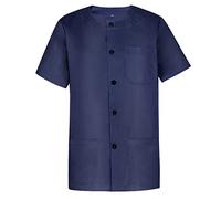 Misemiya - VÊTEMENTS DE Travail Monsieur COL Rond Manches Courtes Uniforme Clinique HÔPITAL Nettoyage VÉTÉRINAIRE SANTÉ HÔTELLERIE Ref.832 - X-Small, Bleu Marine