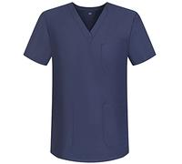 Misemiya - VÊTEMENTS DE Travail Unisex COL PIC Manches Courtes Médicaux Unisexe - BZ-6801 - Small, Gris 68