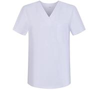 Misemiya - VÊTEMENTS DE Travail Unisex COL PIC Manches Courtes Médicaux Unisexe - BZ-6801 - X-Small, Blanc 68