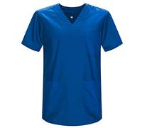 Misemiya - VÊTEMENTS DE Travail Unisex COL PIC Manches Courtes Médicaux Unisexe - Ref.817 - X-Large, Azul 37