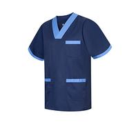 Misemiya - VÊTEMENTS DE Travail Unisex COL PIC Manches Courtes Médicaux Unisexe - Ref.817 - X-Large, Azul 8171-8