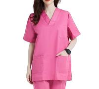 Misemiya - VÊTEMENTS DE Travail Unisex COL PIC Manches Courtes Médicaux Unisexe - Ref.817 - X-Large, Rose