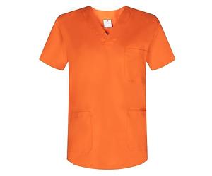 Misemiya - VÊTEMENTS DE Travail Unisex COL PIC Manches Courtes Médicaux Unisexe - Ref.817 - X-Small, Orange