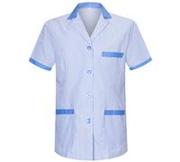 Misemiya - VÊTEMENTS DE Travail Unisex COL PIC Manches Courtes Médicaux Unisexe W820 - XX-Large, Ciel Bleu