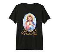 Miséricorde Divine, Jésus, J'Ai Confiance en Vous, Enfants chrétiens catholiques T-Shirt Haut de Gamme