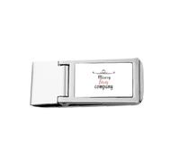 Misery Loves Company Portefeuille fin en acier inoxydable avec pince à billets