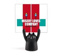 Misery Loves Company Support de mémo Art déco Motif chat Noir