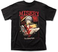 Misery - The Hobbling T-Shirt Horror Movie Tee Graphic Print Black Manches Courtes(X-Large)