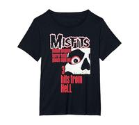 Misfits 3 Hits from Hell T-Shirt, Femme Grandes Tailles, Noir, 4X