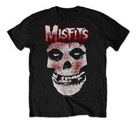 Misfits - T-Shirt # L Black Unisex # Blood Drip Skull [Import]