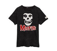 Misfits T-Shirt T-Shirt Unisexe Hommes Femmes Rock Band Skull Logo Noir Top Noir