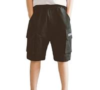 MisFox 100% Coton Doux Shorts pour Les Garçons été Décontracté Léger Respirant Short Double Poche Bermudas