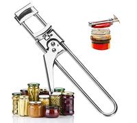 MisFox Adjustable Manual Can Lid Opener,Multifunctional Stainless Steel Safety Can Opener, Non-Slip Design Master Opener Jam Jar Bottle Opener Steel Glass Opener for Seniors Weak Hands