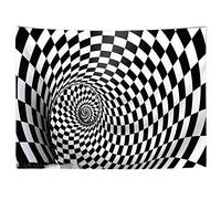 MisFox Tapisserie Murales Tapisserie Illusion Vortex 3D Tenture Murale Psychedelique Tapestry pour Chambre Salon Dortoirs (130 x 150cm)