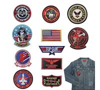 MisFun 11 Pièces Patch Brodé Iron on Patch, Autocollant de Patch Patch Brodé Air Force Marine Corps, Armée Veste Tactique Militaire Applique Décorative, Broderie pour T-Shirt Jeans Sacs à Linge